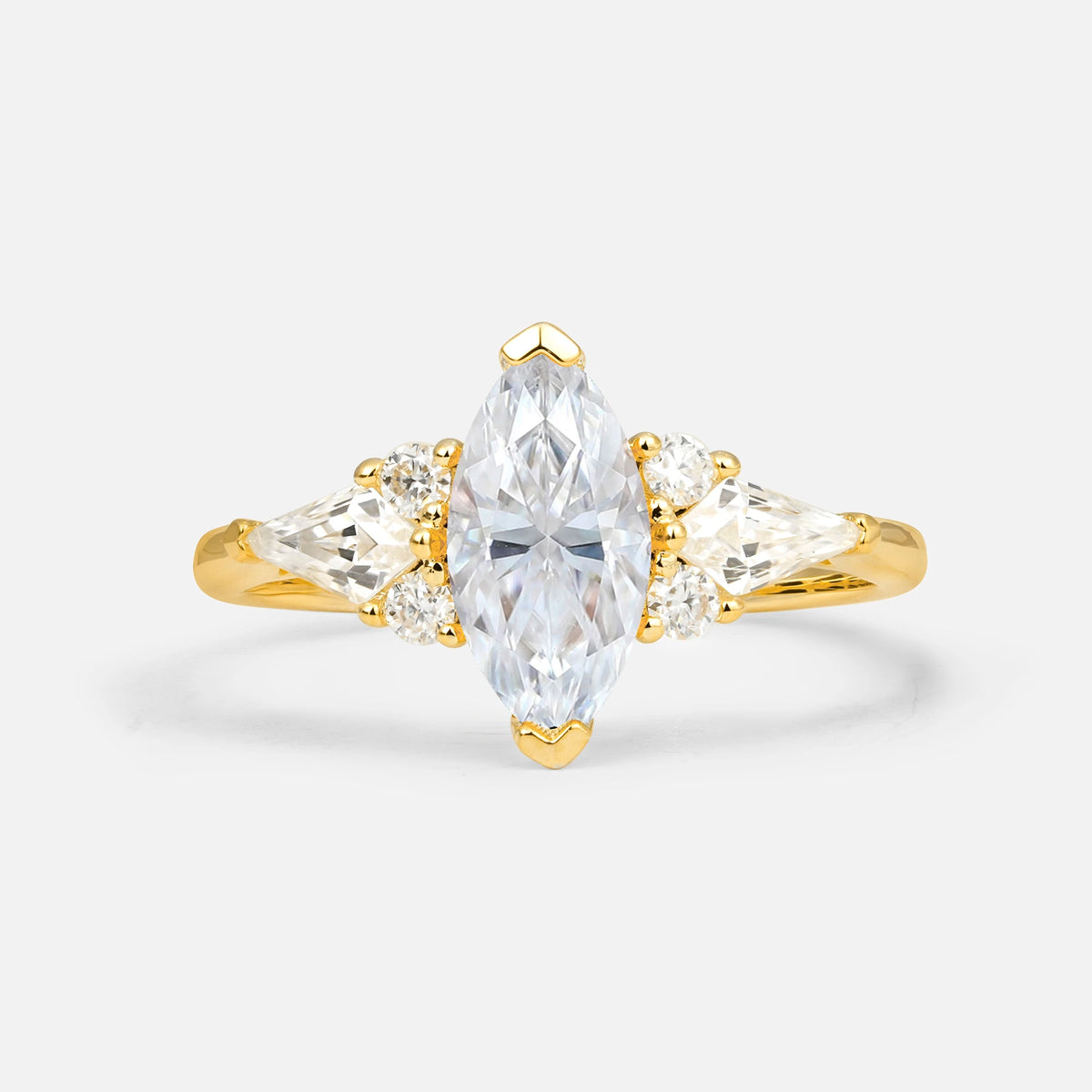 Classic Marquise-Cut Moissanite Engagement Ring