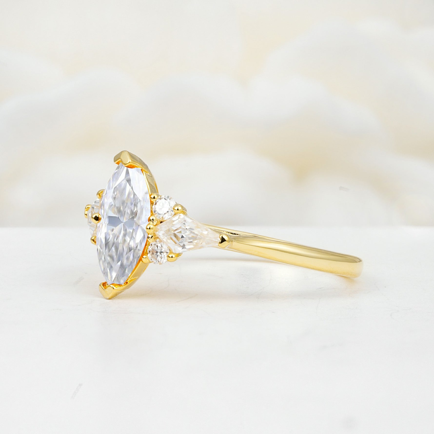 SR17651 Moissanite Ring - White-Gold