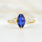 SR17651 Sapphire Ring - Yellow-Gold