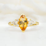 SR17651 Citrine Ring - Yellow-Gold