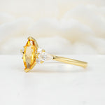 SR17651 Citrine Ring - White-Gold