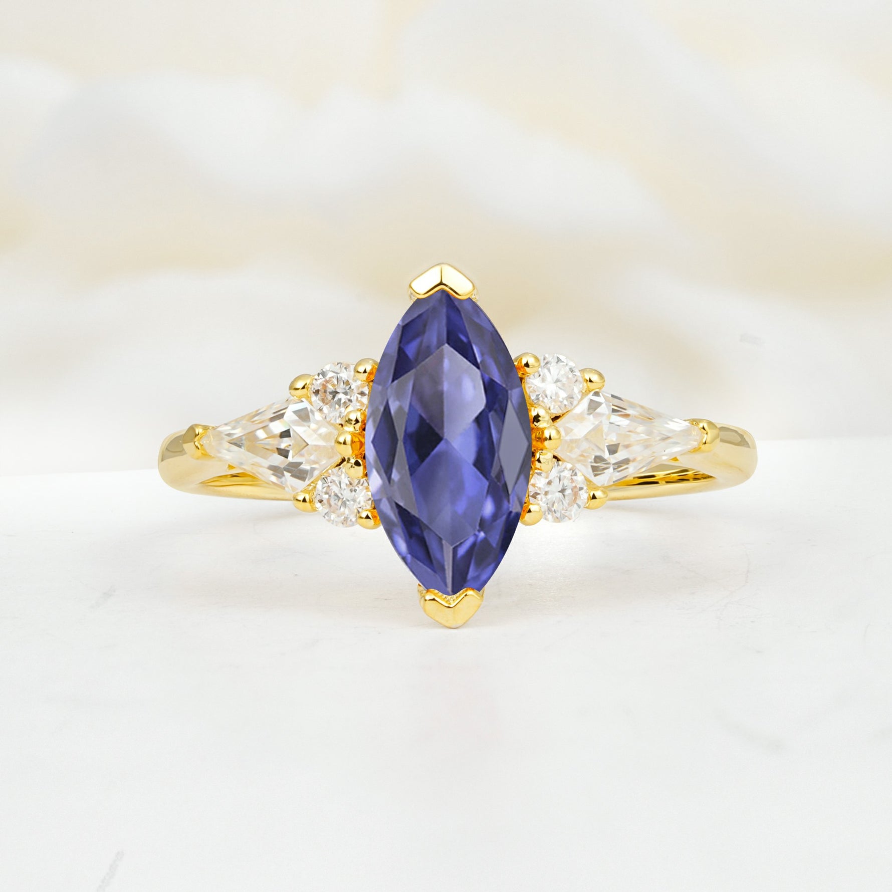 SR17651 Tanzanite Ring - Yellow-Gold