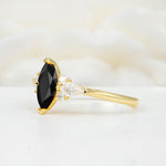 SR17651 Black Onyx Ring - White-Gold