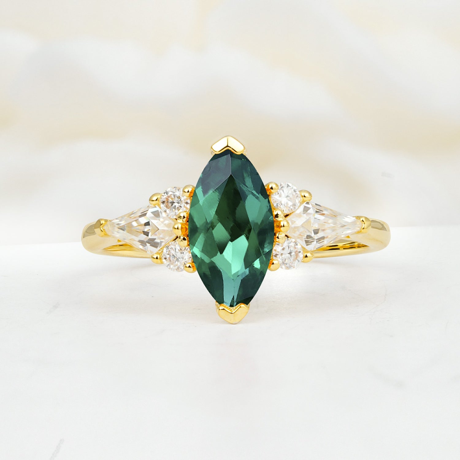 SR17651 Emerald Ring - Yellow-Gold