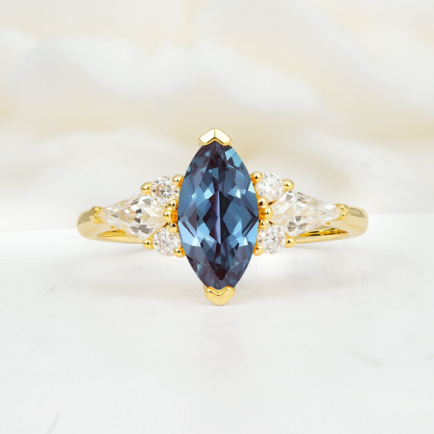SR17651 Alexandrite Ring - Yellow-Gold