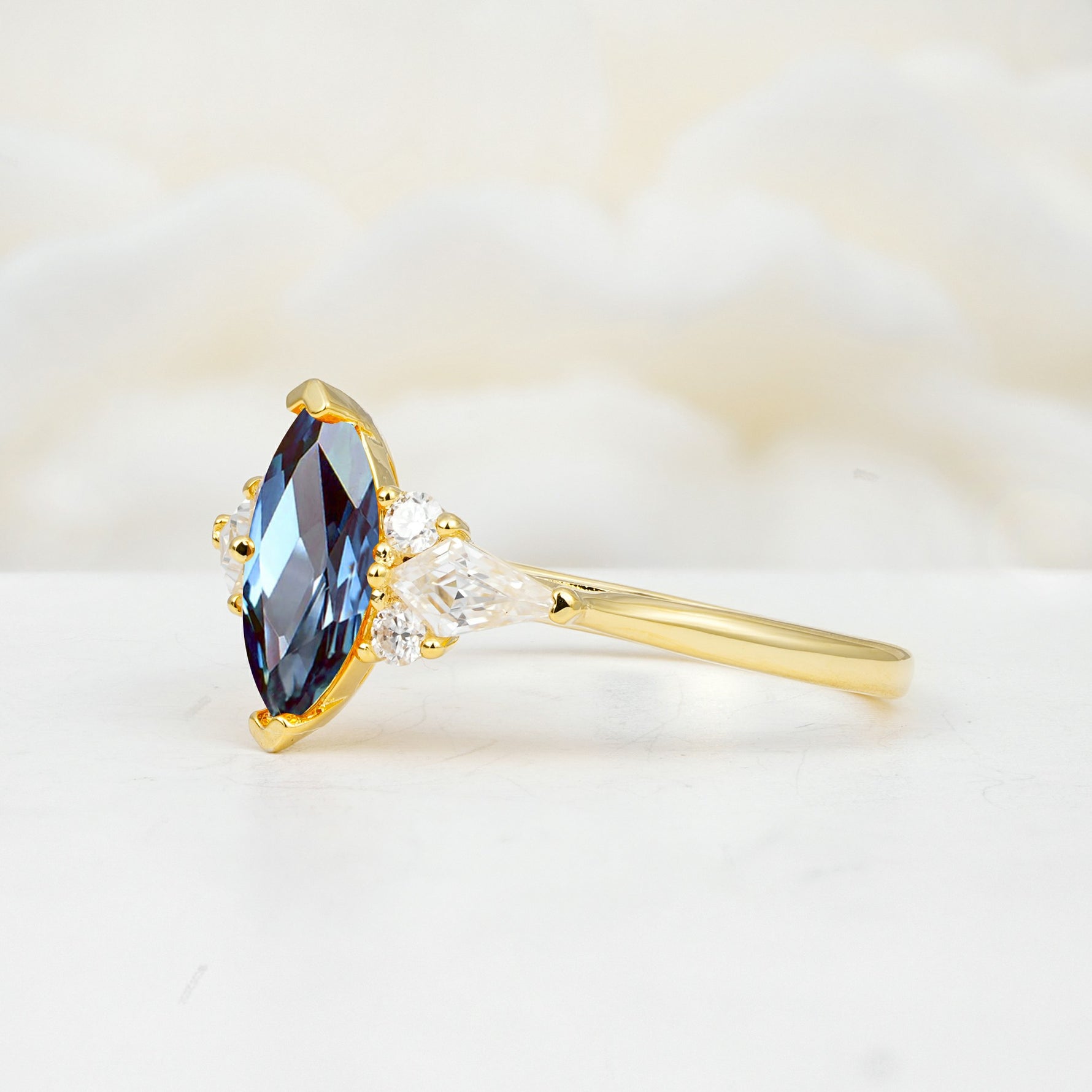 SR17651 Alexandrite Ring - White-Gold