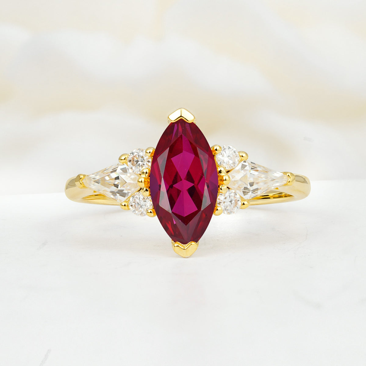 SR17651 Ruby Ring - Yellow-Gold