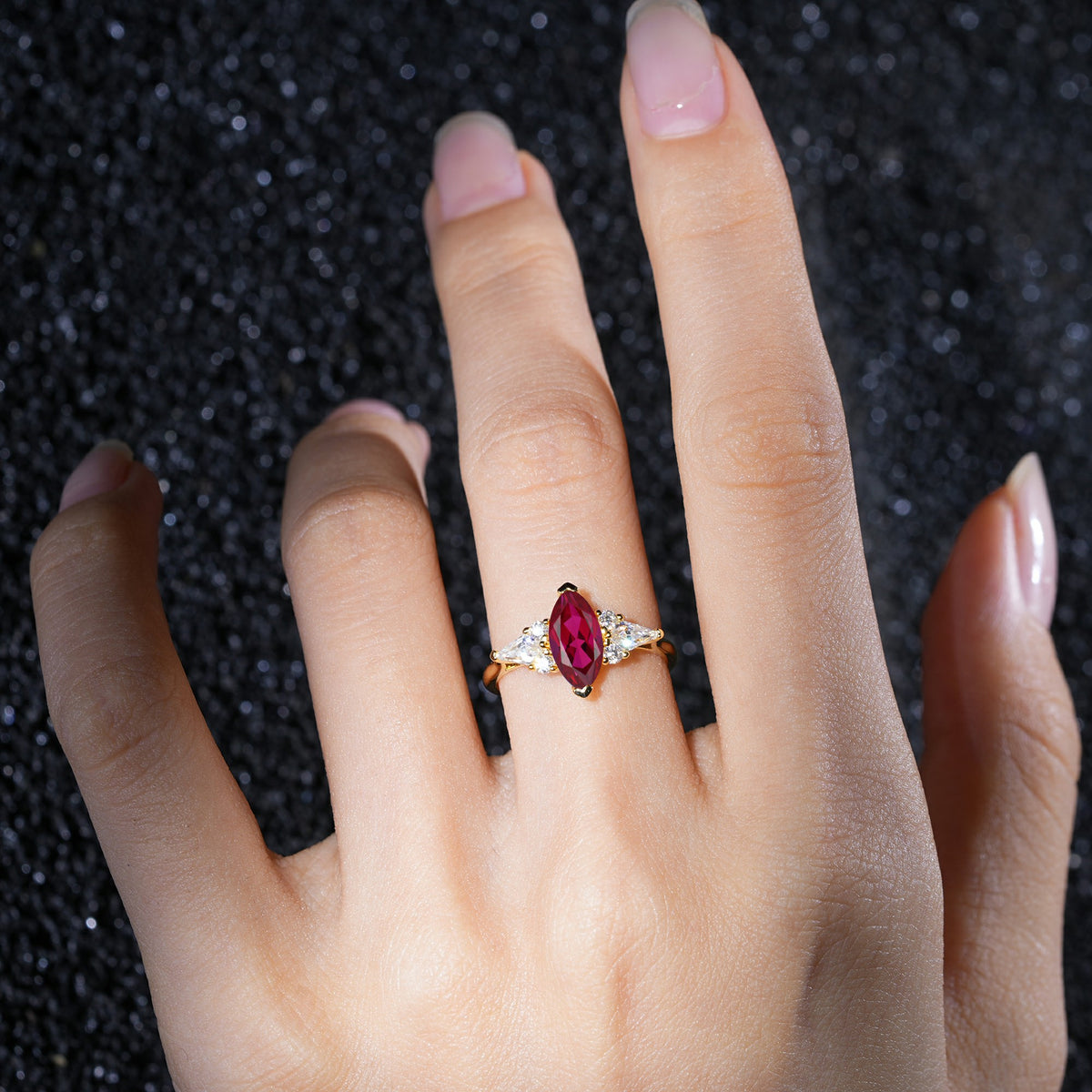 SR17651 Ruby Ring - Rose-Gold