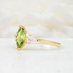 SR17651 Peridot Ring - White-Gold