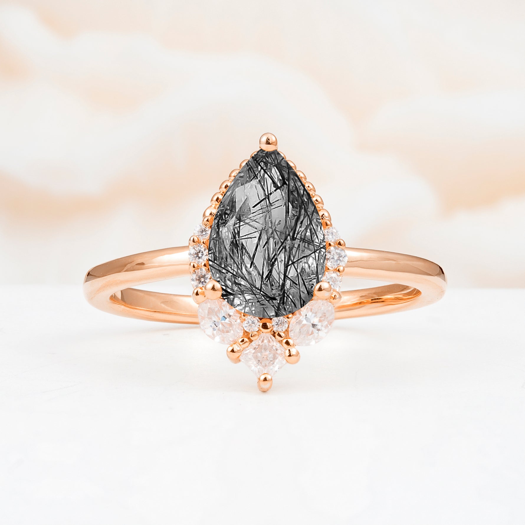 SR17652 Black Rutilated Quartz Ring - Additional view