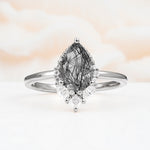 SR17652 Black Rutilated Quartz Ring - Additional view