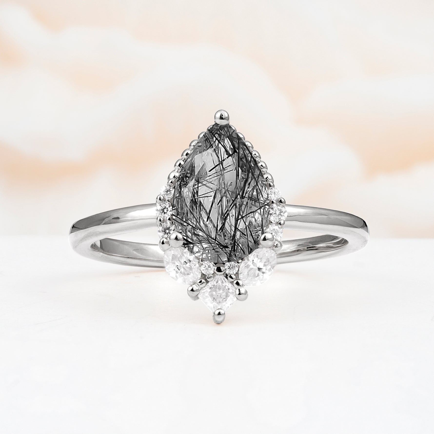 SR17652 Black Rutilated Quartz Ring - Additional view