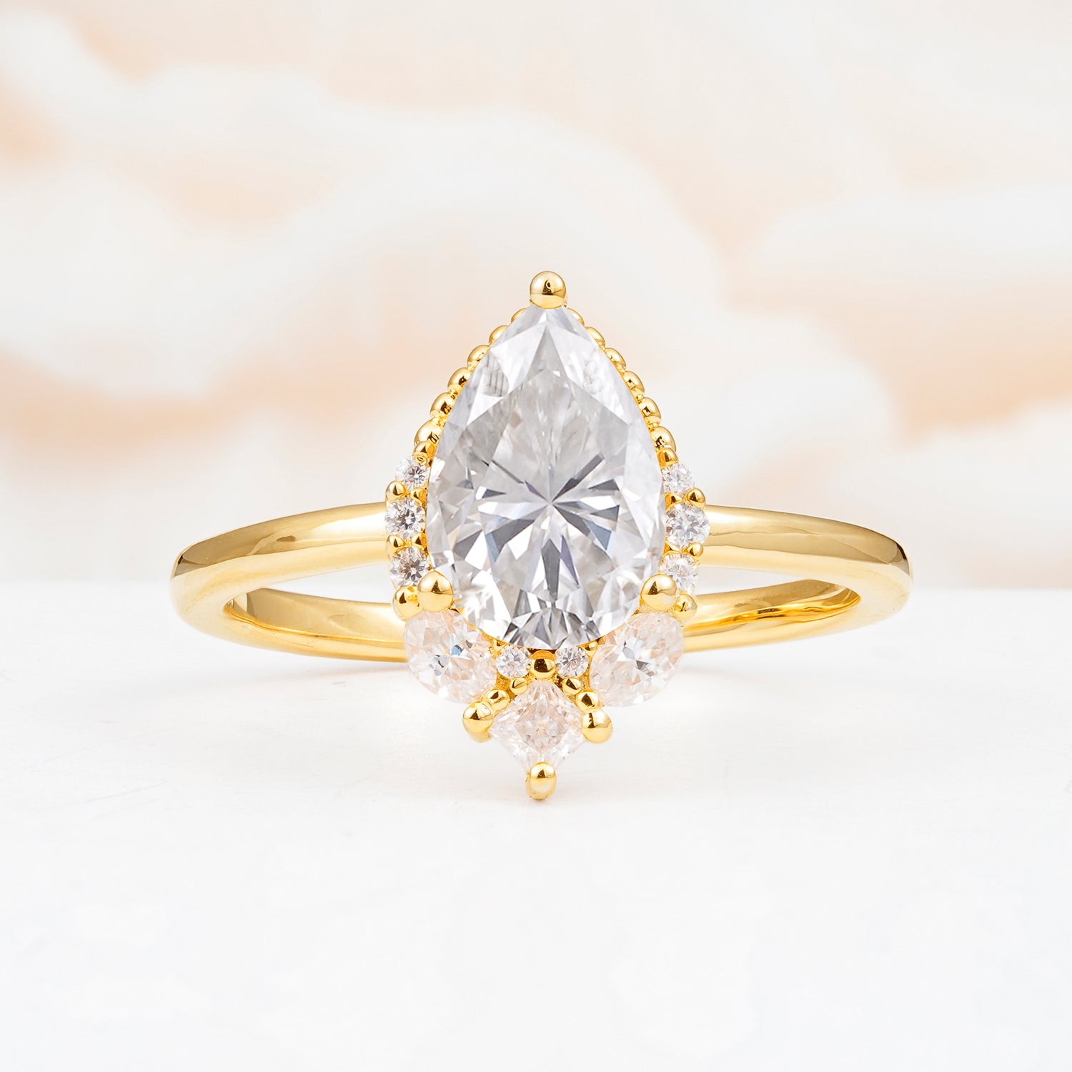 SR17652 Moissanite Ring - Yellow-Gold