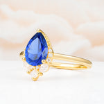 SR17652 Sapphire Ring - White-Gold