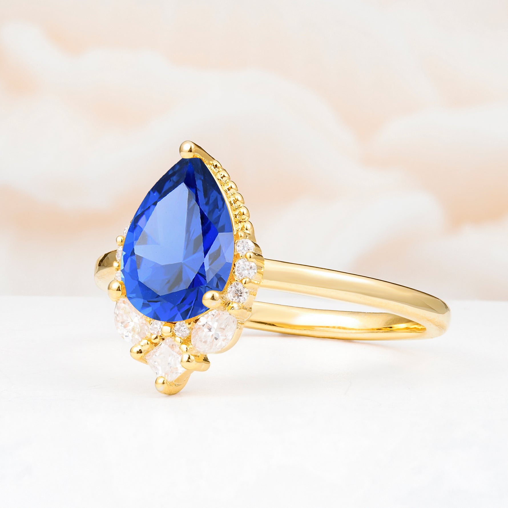 SR17652 Sapphire Ring - White-Gold