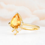 SR17652 Citrine Ring - White-Gold