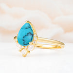 SR17652 Turquoise Ring - White-Gold
