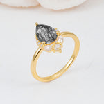 SR17652 Black Rutilated Quartz Ring - Additional view