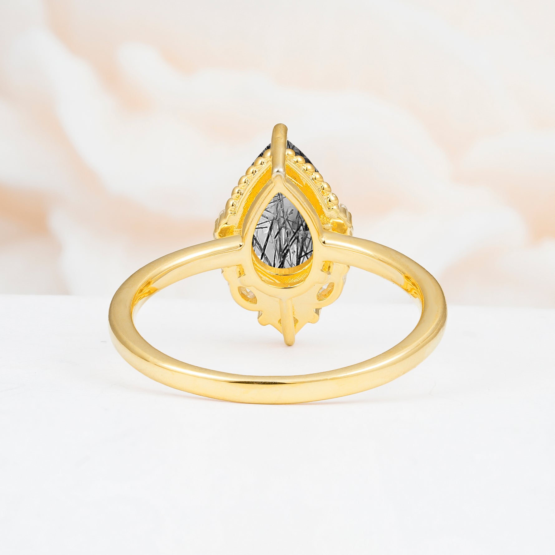 SR17652 Black Rutilated Quartz Ring - Additional view