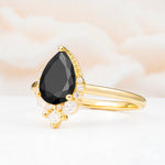 SR17652 Black Onyx Ring - White-Gold