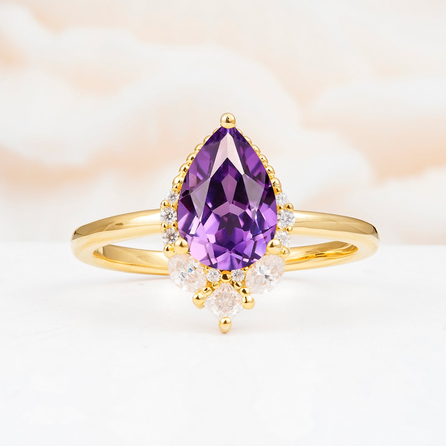 SR17652 Amethyst Ring - Yellow-Gold