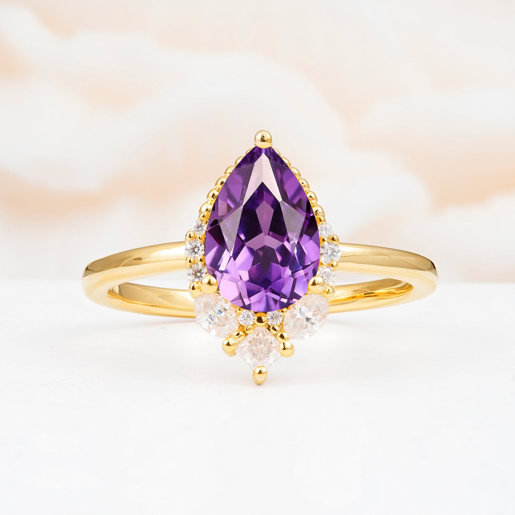 SR17652 Amethyst Ring - Yellow-Gold
