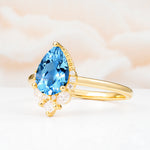 SR17652 Aquamarine Ring - White-Gold