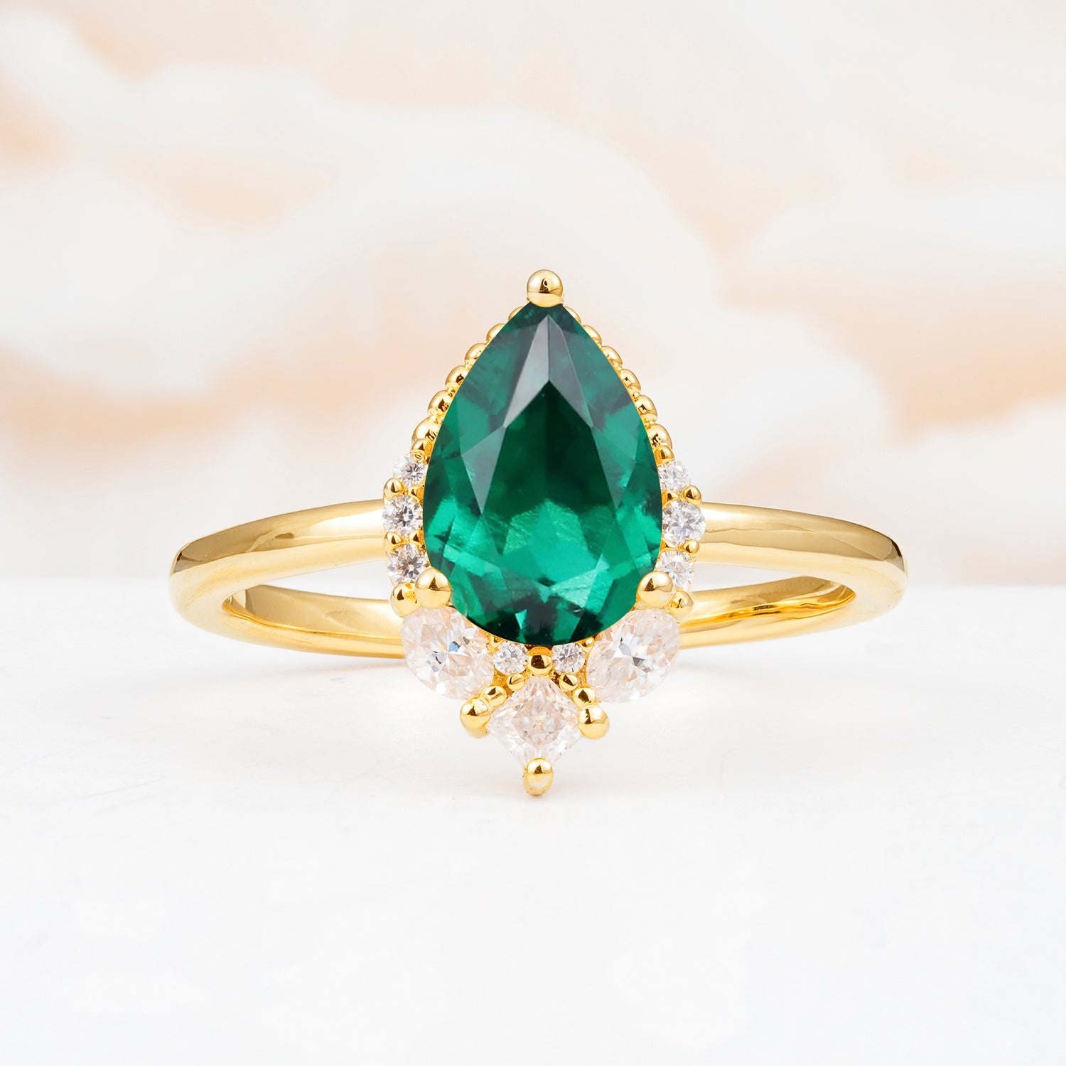 SR17652 Emerald Ring - Yellow-Gold