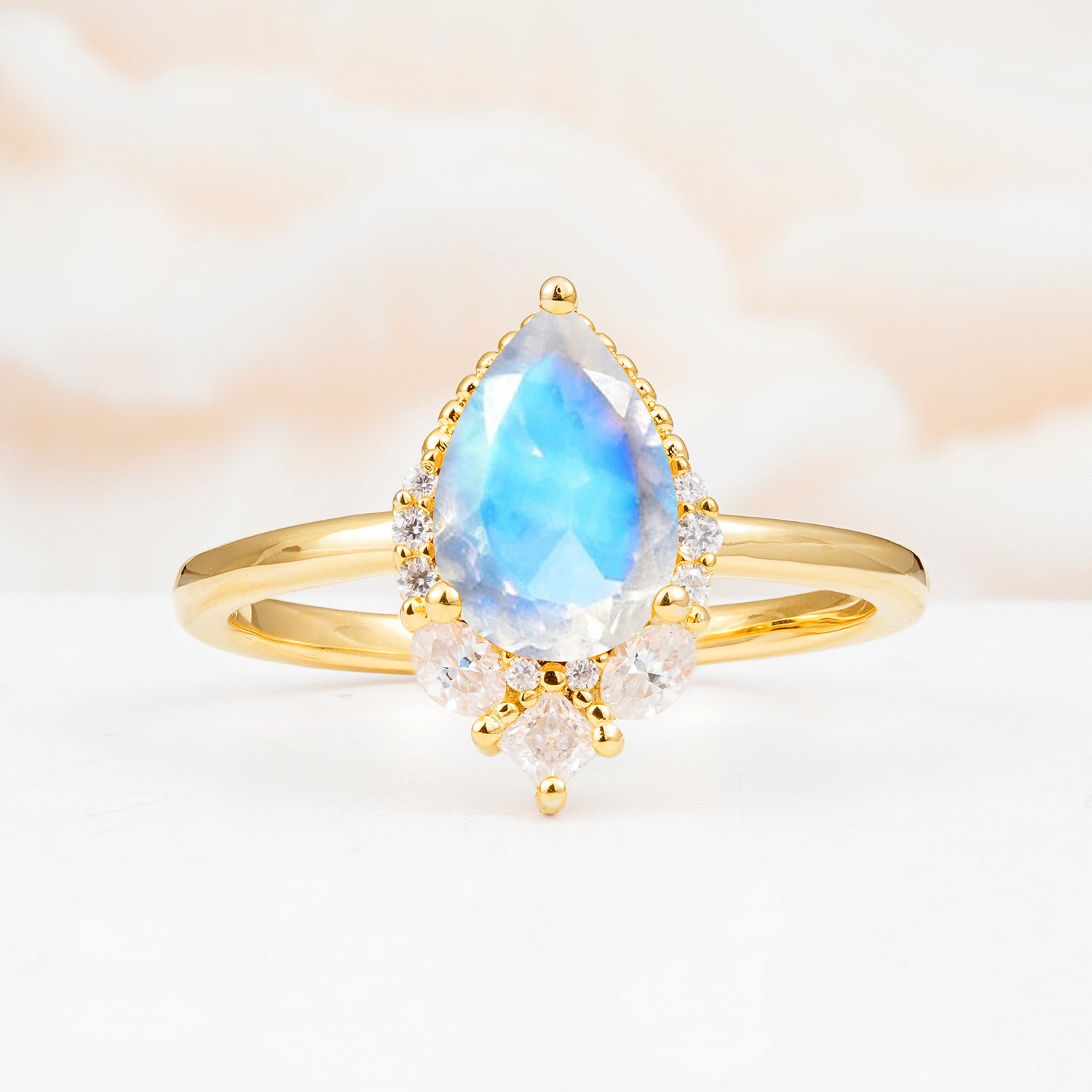 SR17652 Moonstone Ring - Yellow-Gold