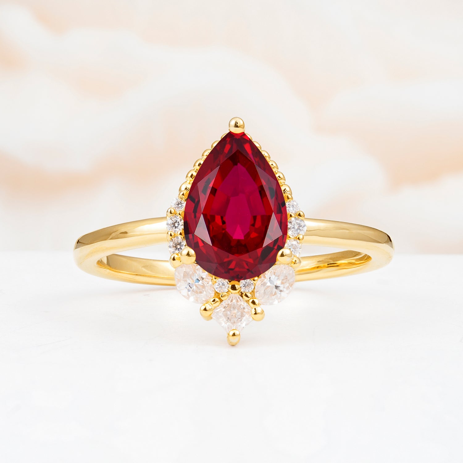 SR17652 Ruby Ring - Yellow-Gold