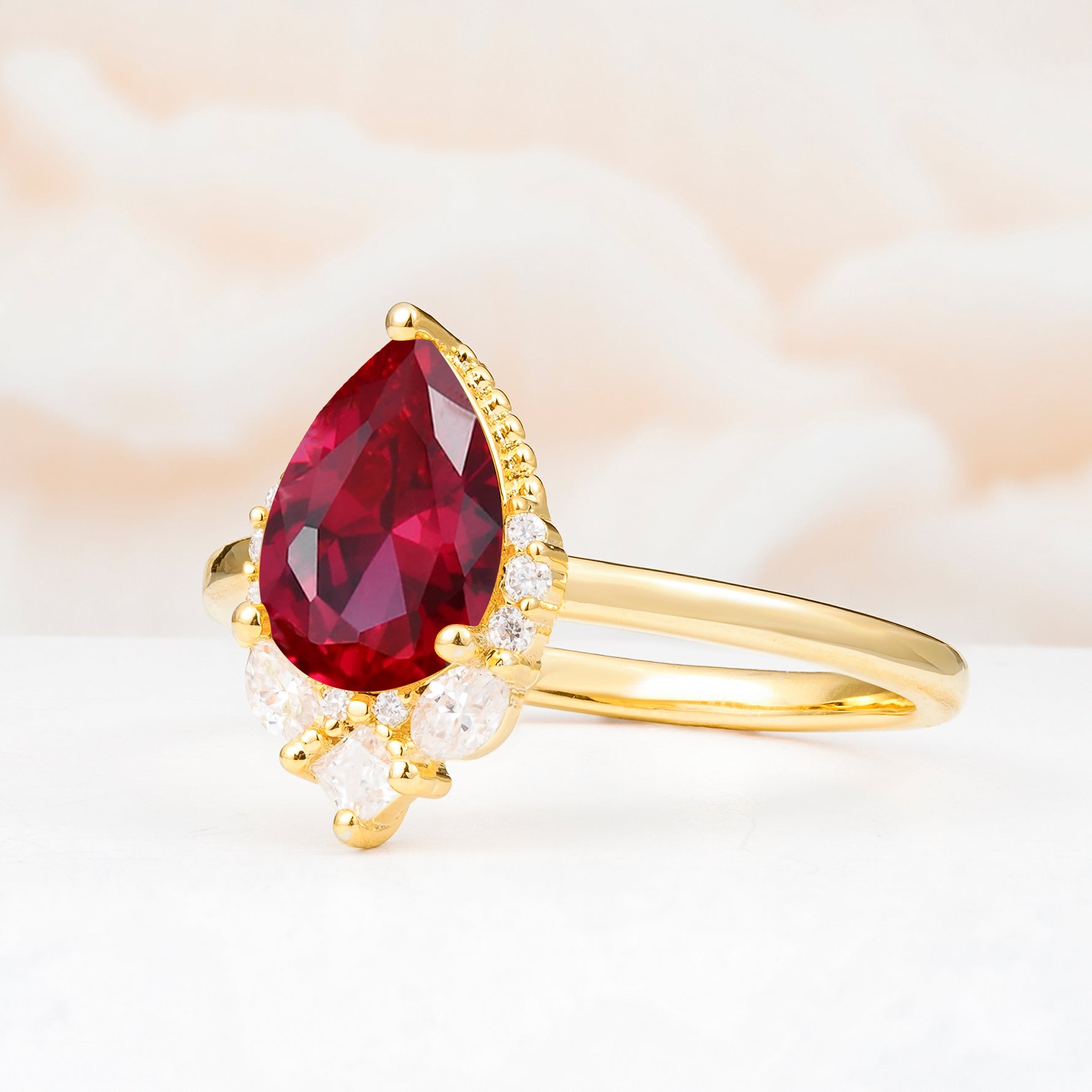 SR17652 Ruby Ring - White-Gold