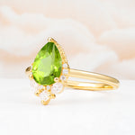 SR17652 Peridot Ring - White-Gold