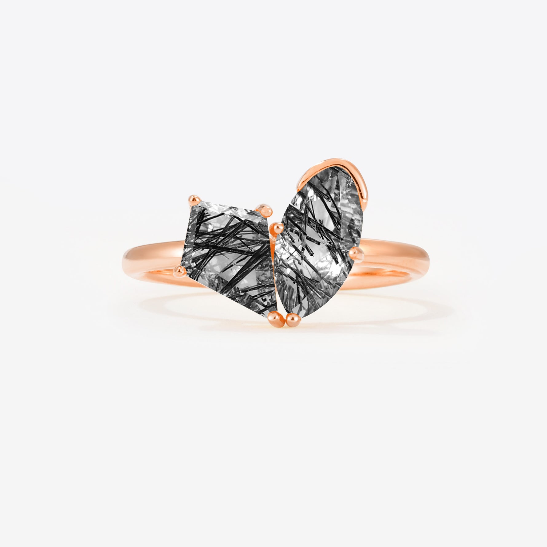 SR17654 Black Rutilated Quartz Ring - Additional view