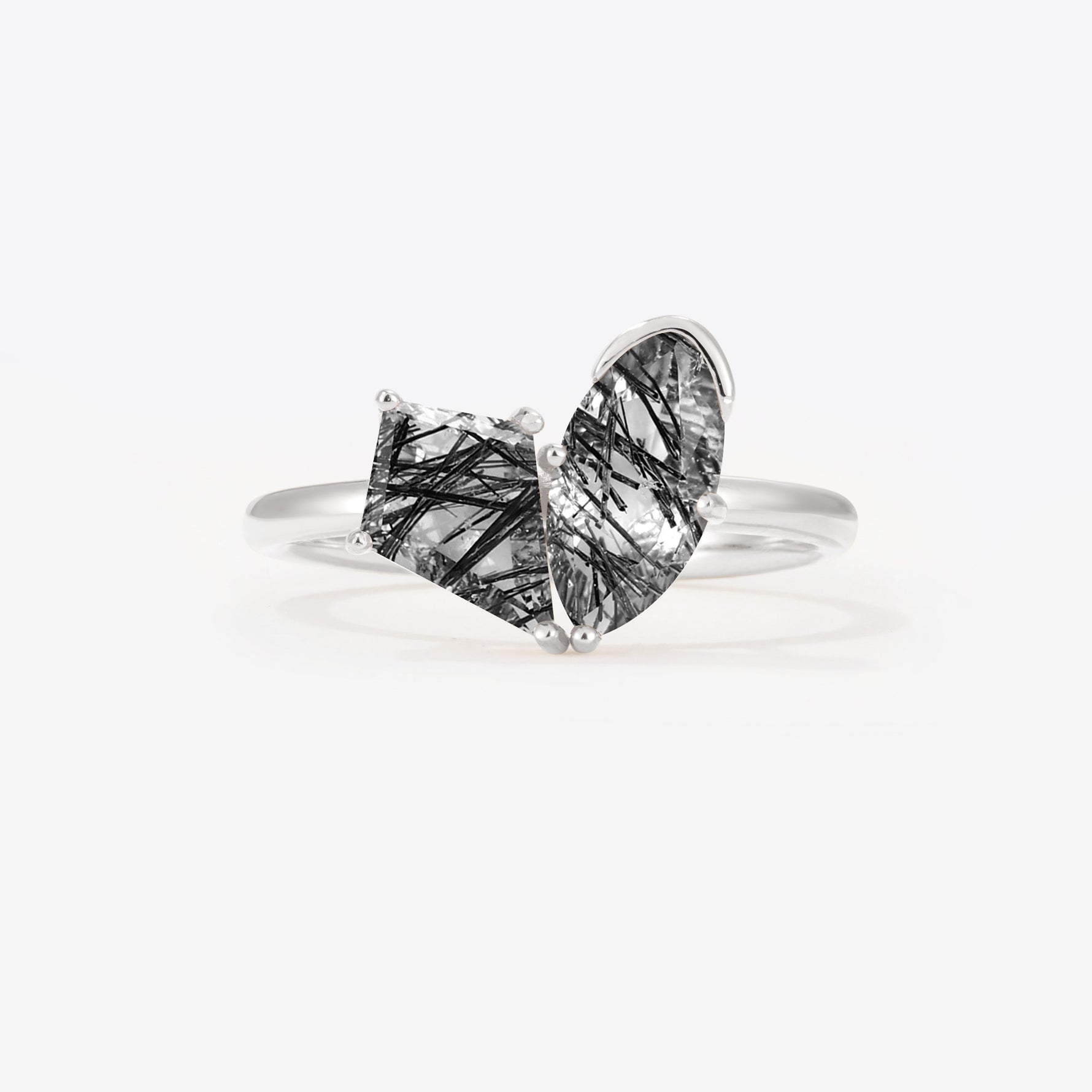 SR17654 Black Rutilated Quartz Ring - Additional view