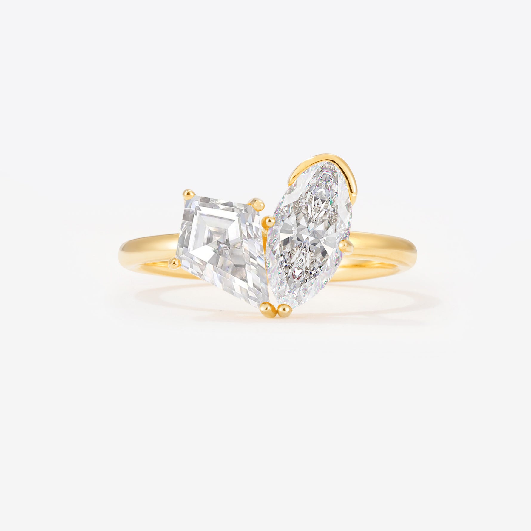 SR17654 Moissanite Ring - Yellow-Gold