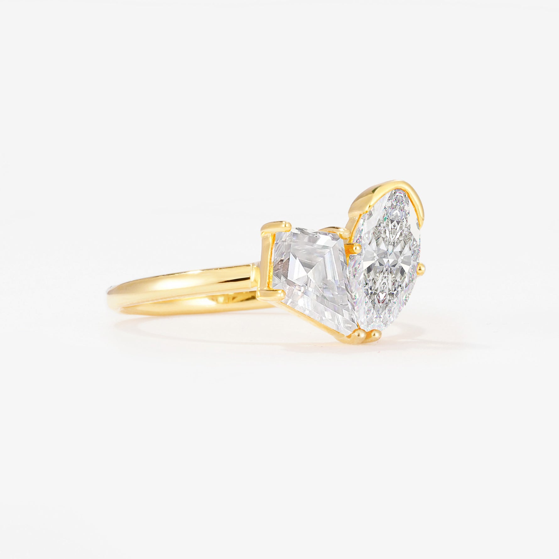 SR17654 Moissanite Ring - White-Gold