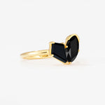 SR17654 Black Onyx Ring - White-Gold
