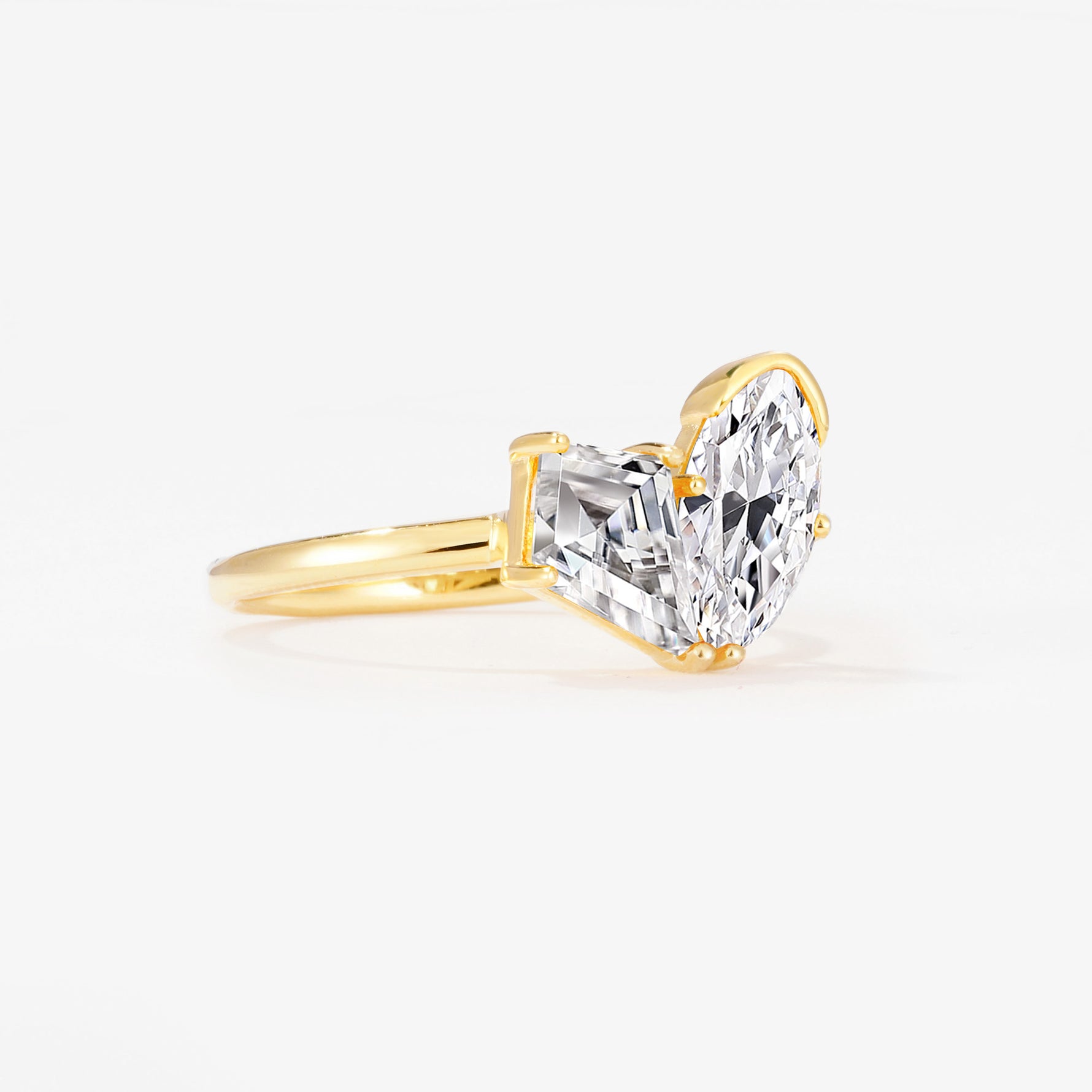 SR17654 Lab Diamond Ring - White-Gold