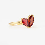SR17654 Garnet Ring - White-Gold