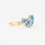 SR17654 Aquamarine Ring - White-Gold