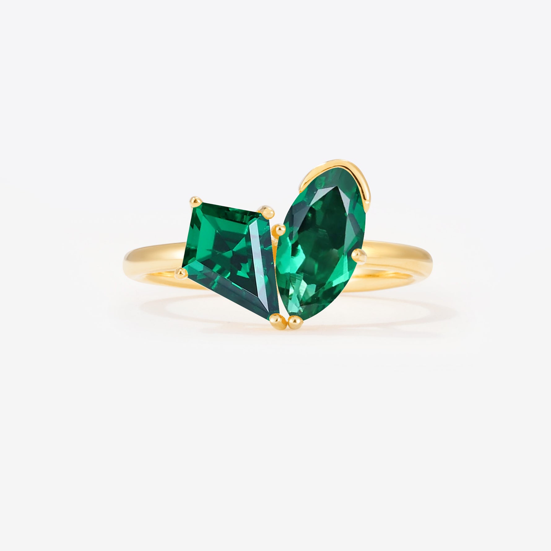 SR17654 Emerald Ring - Yellow-Gold