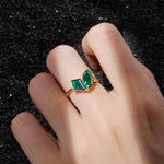 SR17654 Emerald Ring - Rose-Gold