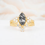 SR17655 Black Rutilated Quartz Ring - Additional view