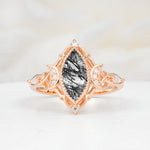 SR17656 Black Rutilated Quartz Ring - Additional view