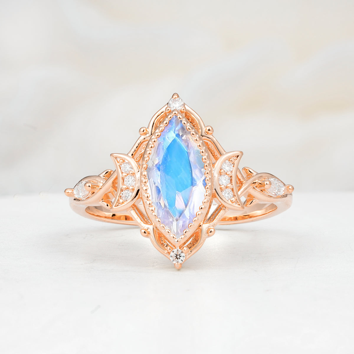 SR17656 Moonstone Ring - Additional view