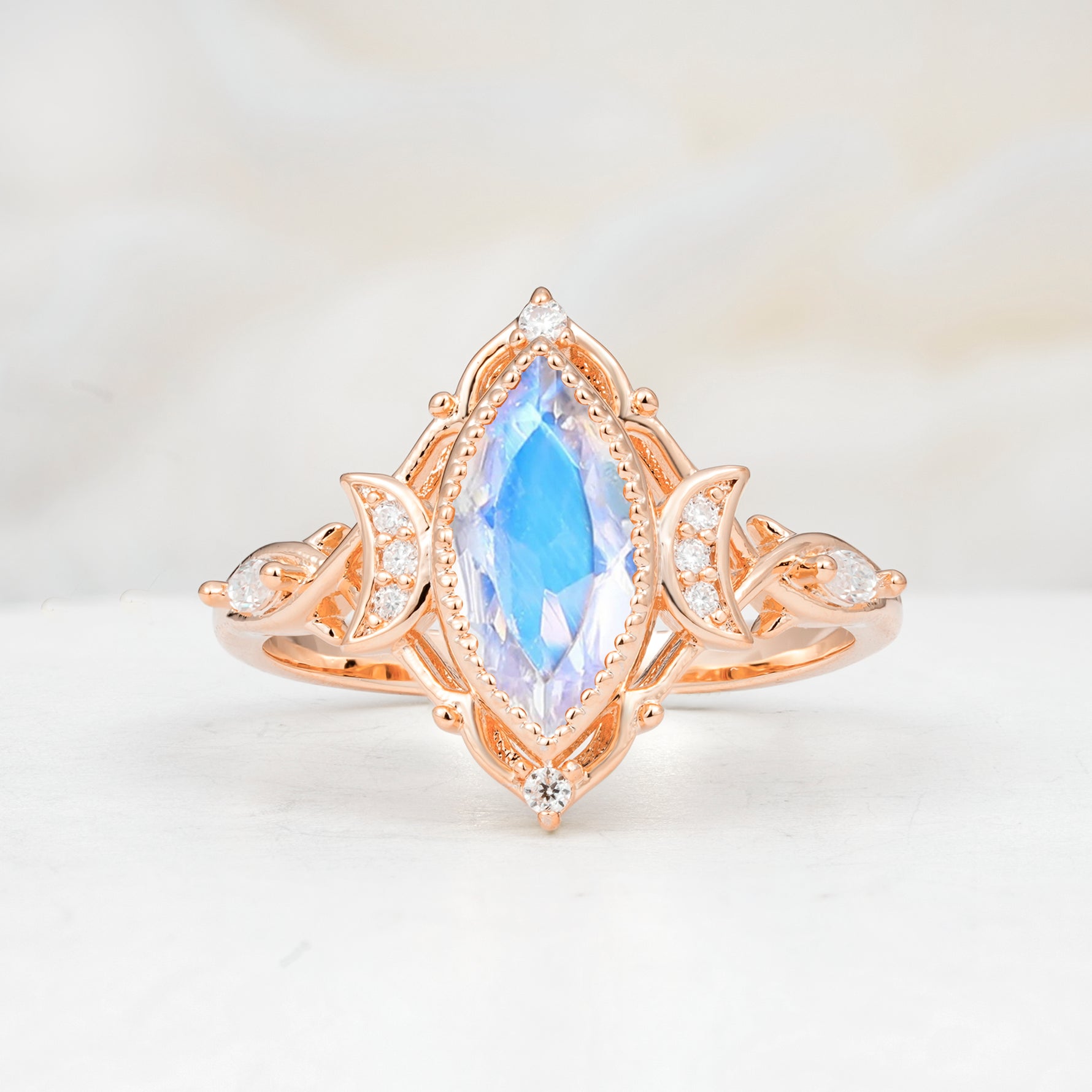 SR17656 Moonstone Ring - Additional view