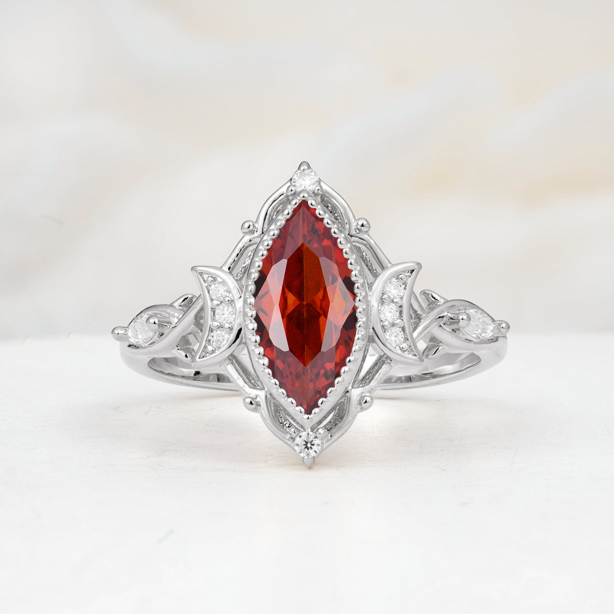 SR17656 Garnet Ring - Additional view