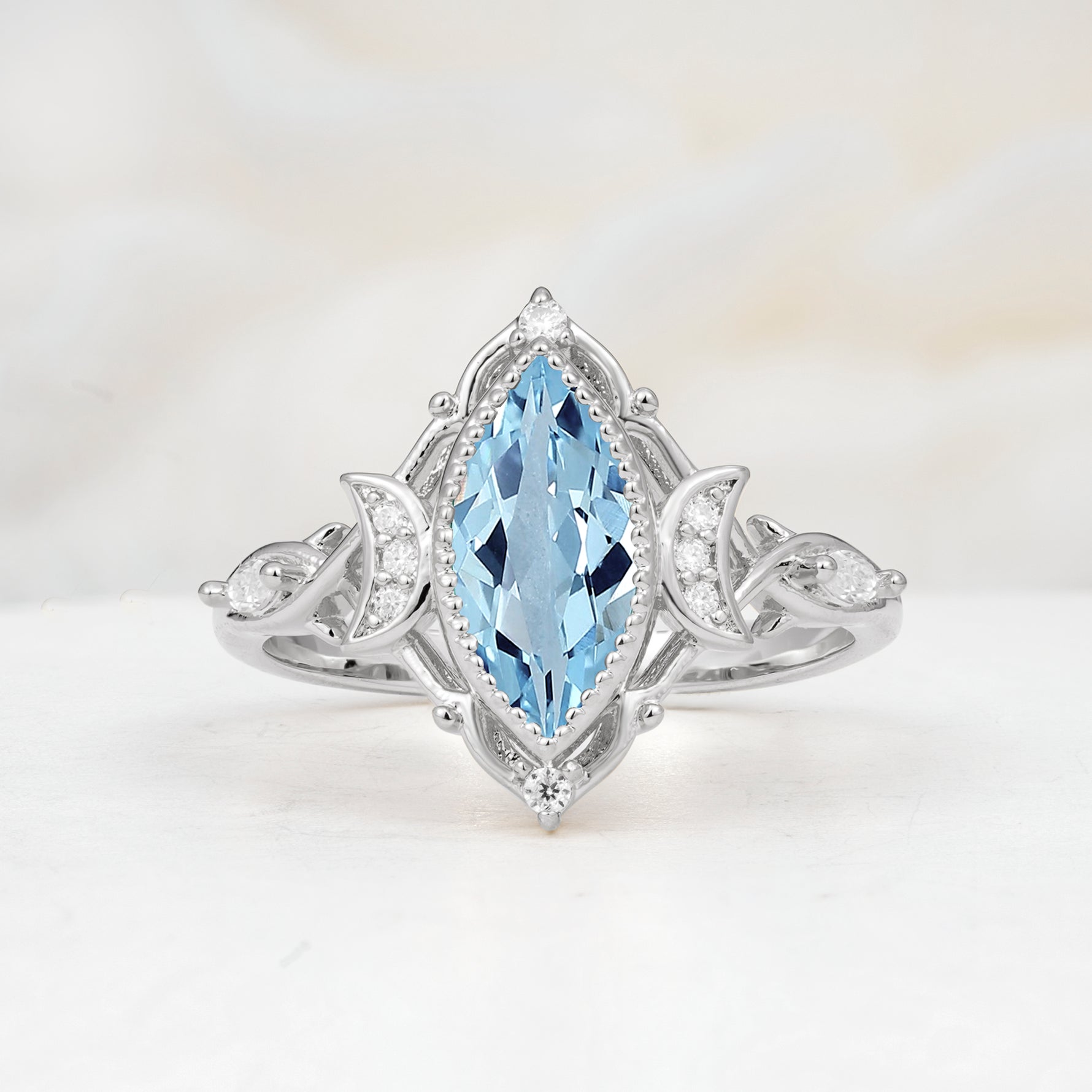 SR17656 Aquamarine Ring - Additional view
