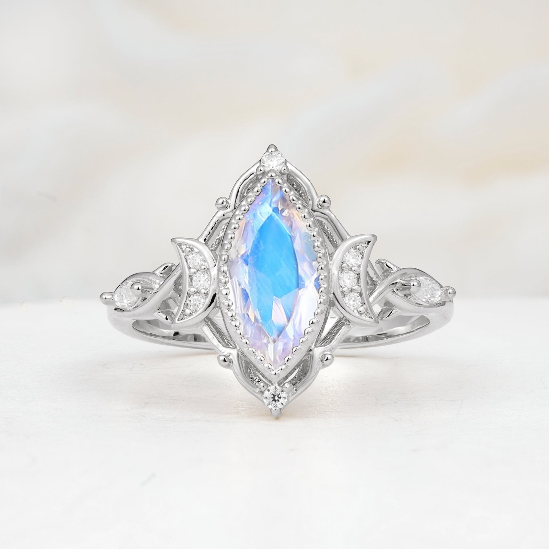 SR17656 Moonstone Ring - Additional view