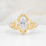 SR17656 Moissanite Ring - Yellow-Gold